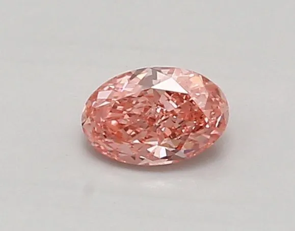 0.44ct OVAL Fancy Vivid Pink VVS2 Coloured Lab diamond