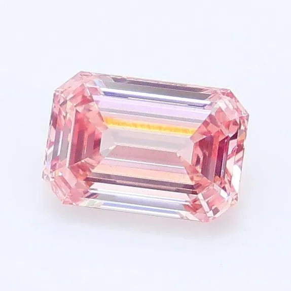 1.00ct EMERALD Fancy Vivid Pink VS2 Coloured Lab diamond