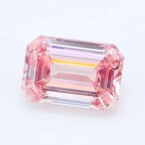 1ct EMERALD Fancy Vivid Pink VS2 Coloured Lab diamond