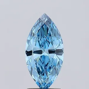 1.77ct MARQUISE Fancy Vivid Blue VS1 Coloured Lab diamond