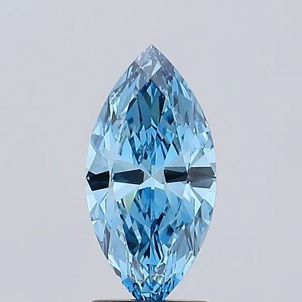 1.77ct MARQUISE Fancy Vivid Blue VS1 Coloured Lab diamond
