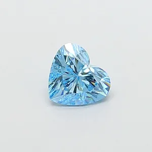 1.01ct HEART Fancy Vivid Blue VVS2 Coloured Lab diamond