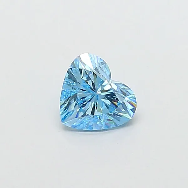 1.01ct HEART Fancy Vivid Blue VVS2 Coloured Lab diamond