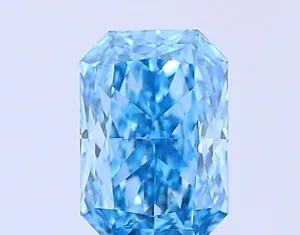0.77ct RADIANT Fancy Vivid Blue VS1 Coloured Lab diamond