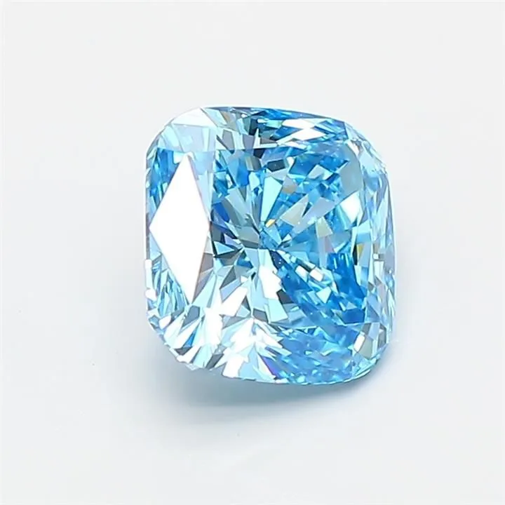 1.35ct CUSHION Fancy Vivid Blue VS1 Coloured Lab diamond