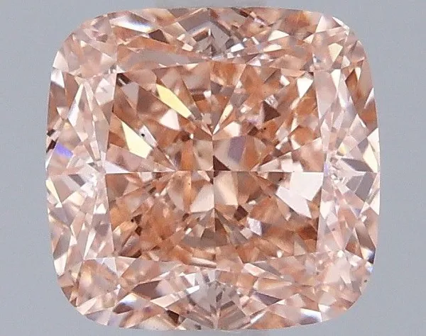 1.45ct CUSHION Fancy Vivid Pink VS2 Coloured Lab diamond
