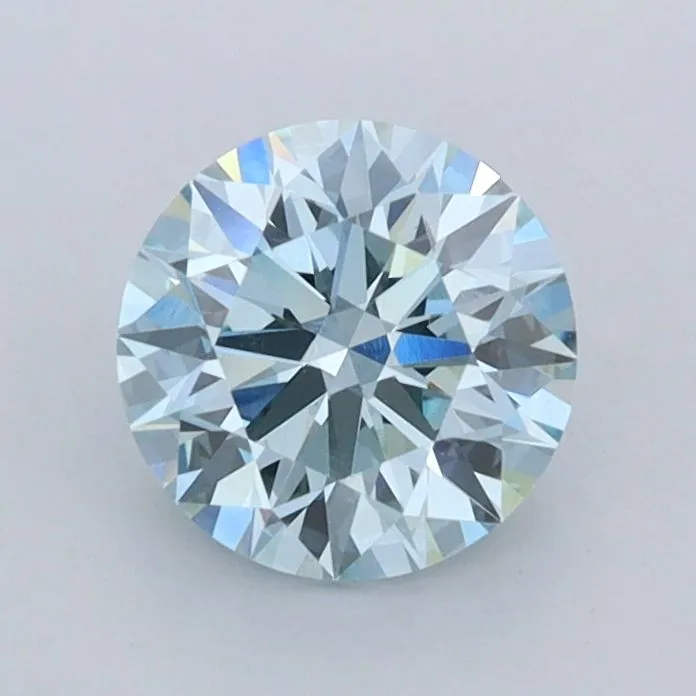 1.01ct ROUND Fancy Intense Blue VVS2 Coloured Lab diamond