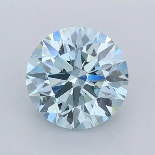 1.01ct ROUND Fancy Intense Blue VVS2 Coloured Lab diamond