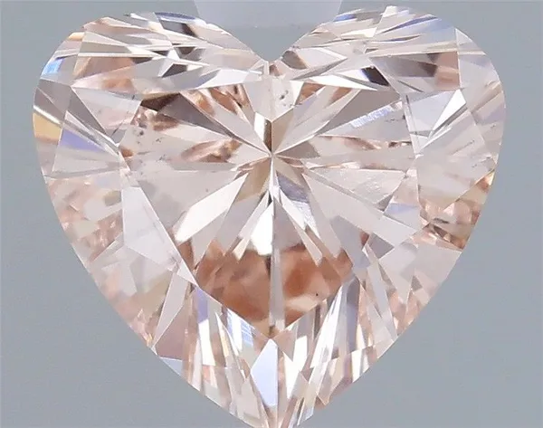 0.69ct HEART Fancy Pink VS1 Coloured Lab diamond