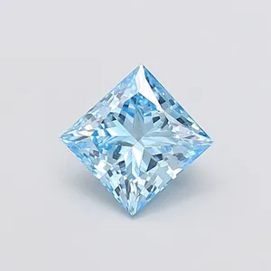 1.54ct PRINCESS Fancy Vivid Blue VS1 Coloured Lab diamond