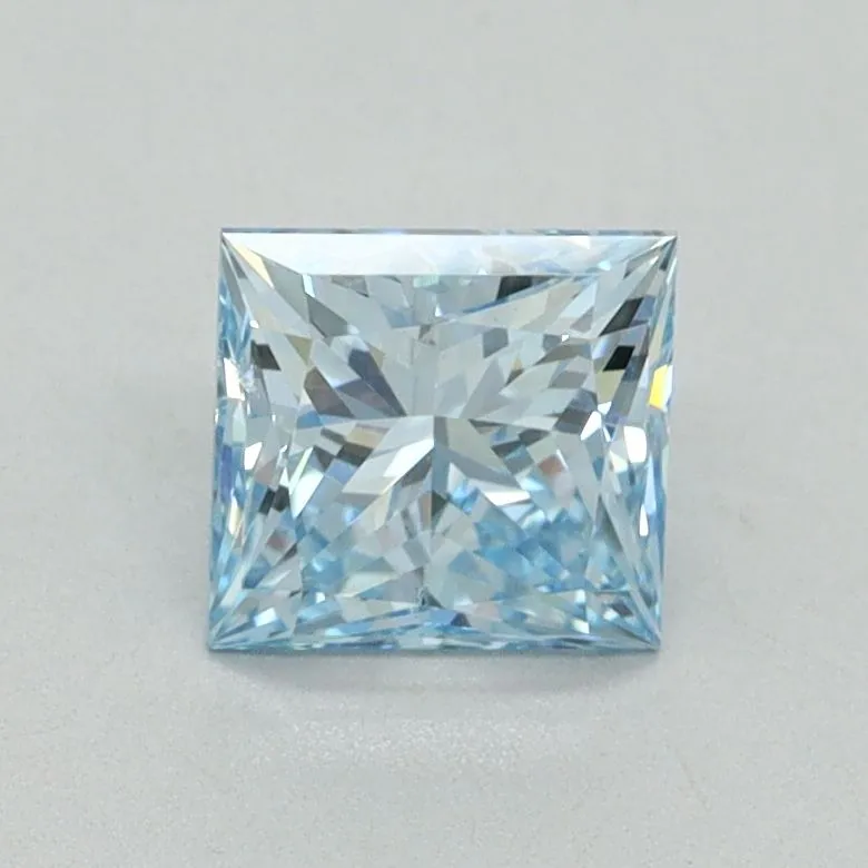 1.01ct PRINCESS Fancy Intense Blue VS1 Coloured Lab diamond