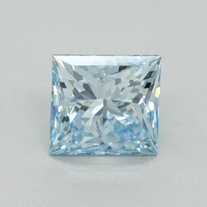 1.01ct PRINCESS Fancy Intense Blue VS1 Coloured Lab diamond