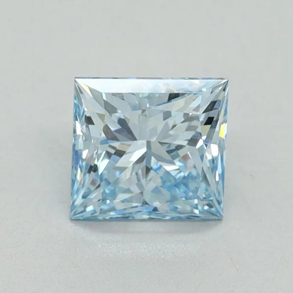 1.01ct PRINCESS Fancy Intense Blue VS1 Coloured Lab diamond