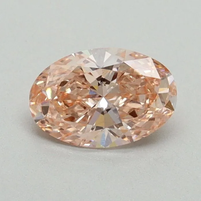 0.58ct OVAL Fancy Vivid Pink VS1 Coloured Lab diamond