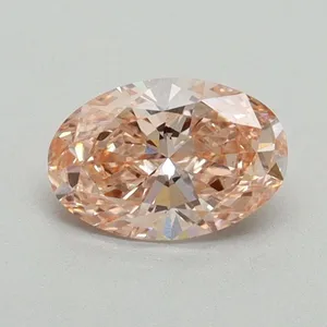 0.58ct OVAL Fancy Vivid Pink VS1 Coloured Lab diamond