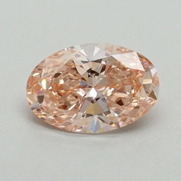 0.58ct OVAL Fancy Vivid Pink VS1 Coloured Lab diamond