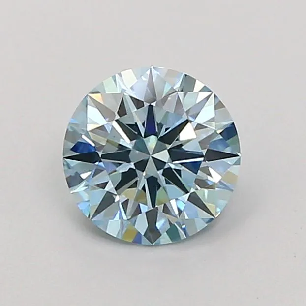 1.10ct ROUND Fancy Vivid Blue VVS2 Coloured Lab diamond
