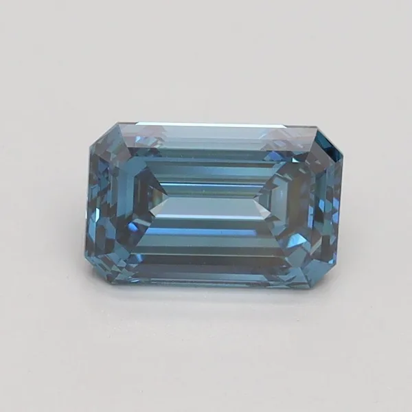 1.06ct EMERALD Fancy Vivid Blue VS1 Coloured Lab diamond