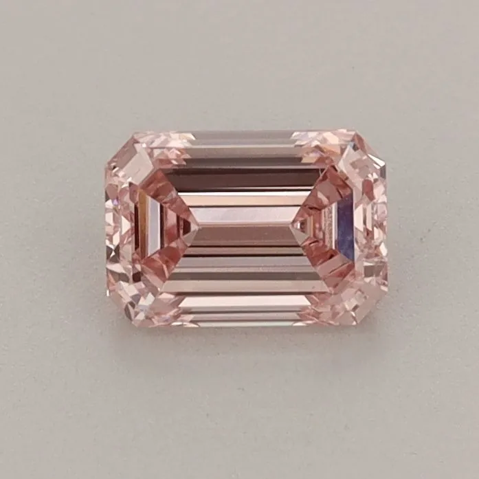 0.59ct EMERALD Fancy Intense Pink VS1 Coloured Lab diamond