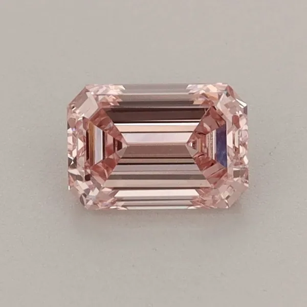 0.59ct EMERALD Fancy Intense Pink VS1 Coloured Lab diamond