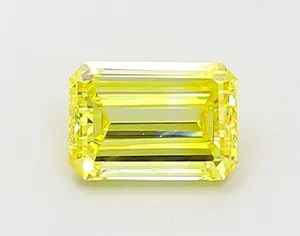 1.01ct EMERALD Fancy Vivid Yellow VVS2 Coloured Lab diamond