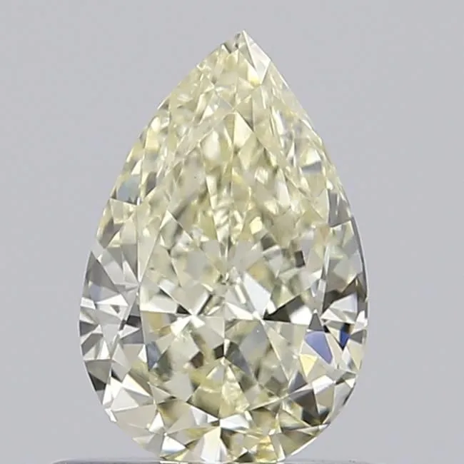 0.64ct PEAR Fancy Light Yellow VVS2 Coloured Lab diamond