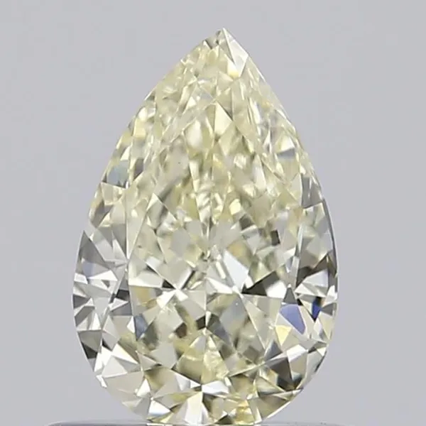 0.64ct PEAR Fancy Light Yellow VVS2 Coloured Lab diamond