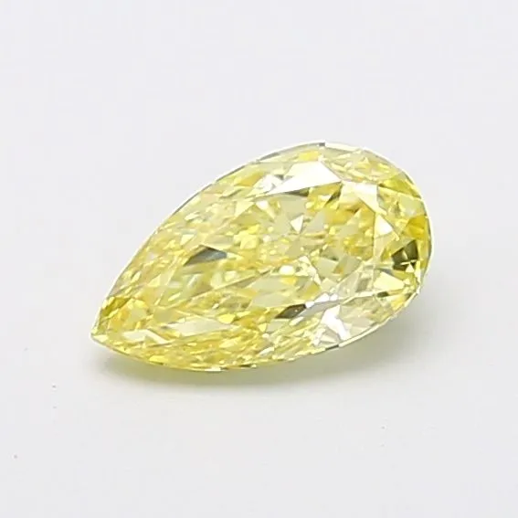 0.93ct PEAR Fancy Yellow VS1 Coloured Lab diamond