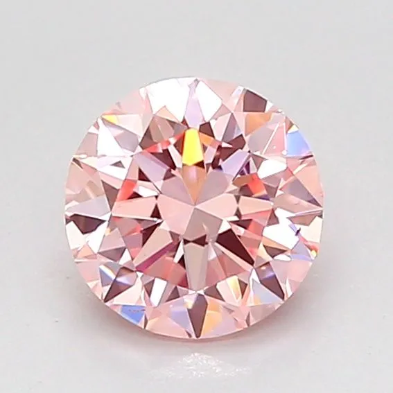 0.96ct ROUND Fancy Intense Pink VS2 Coloured Lab diamond