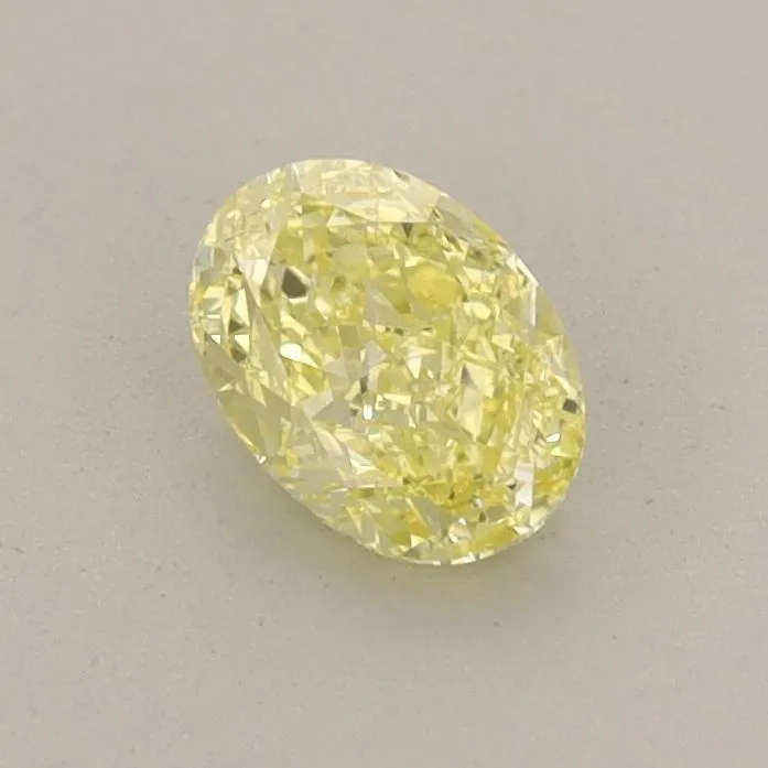 0.53ct OVAL Fancy Intense Yellow VVS2 Coloured Lab diamond