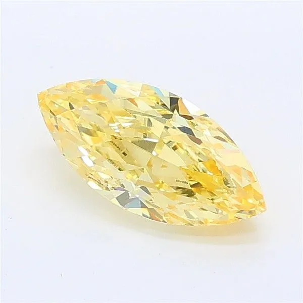 1.03ct MARQUISE Fancy Intense Yellow VVS2 Coloured Lab diamond