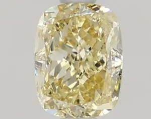 1.08ct CUSHION Fancy Yellow VS1 Coloured Lab diamond