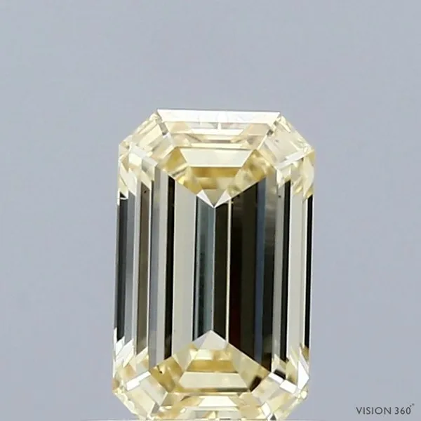 1.01ct EMERALD Fancy Yellow VS1 Coloured Lab diamond