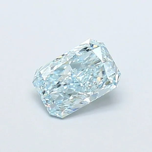 1.07ct RADIANT Fancy Vivid Blue VVS2 Coloured Lab diamond