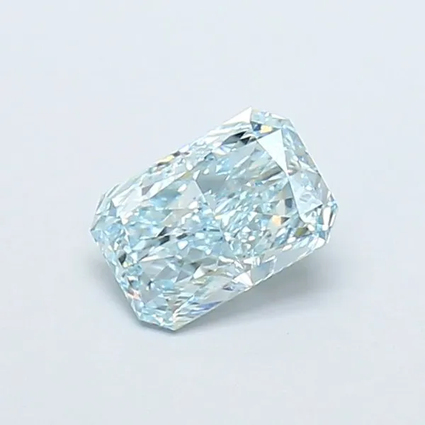 1.07ct RADIANT Fancy Vivid Blue VVS2 Coloured Lab diamond