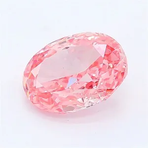 1.05ct OVAL Fancy Vivid Pink VS1 Coloured Lab diamond
