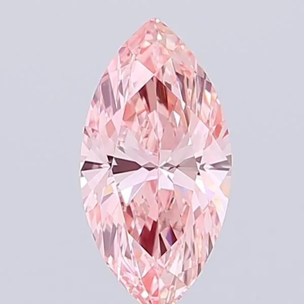 0.93ct MARQUISE Fancy Vivid Pink VVS2 Coloured Lab diamond
