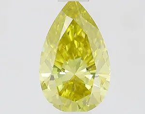 0.81ct PEAR Fancy Intense Greenish Yellow VS1 Coloured Lab diamond