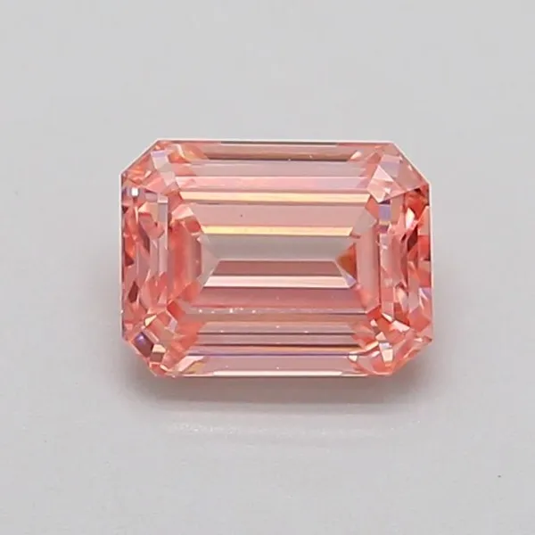 0.84ct EMERALD Fancy Intense Pink VS2 Coloured Lab diamond