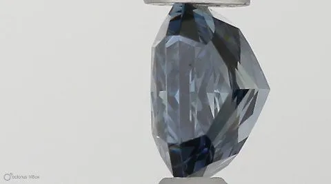 0.67ct RADIANT Fancy Vivid Blue VS2 Coloured Lab diamond
