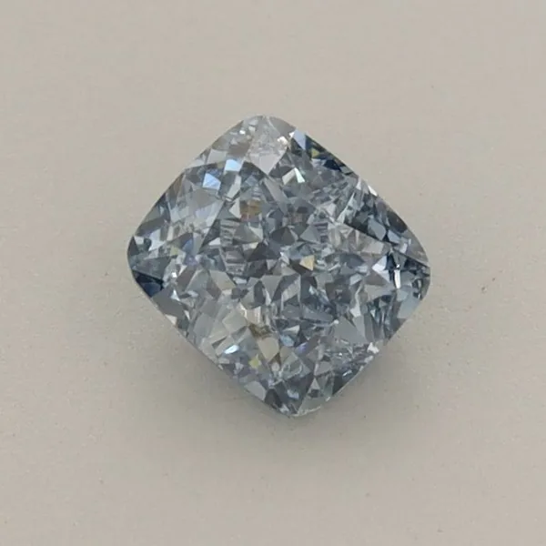 0.57ct CUSHION Fancy Vivid Blue VVS2 Coloured Lab diamond