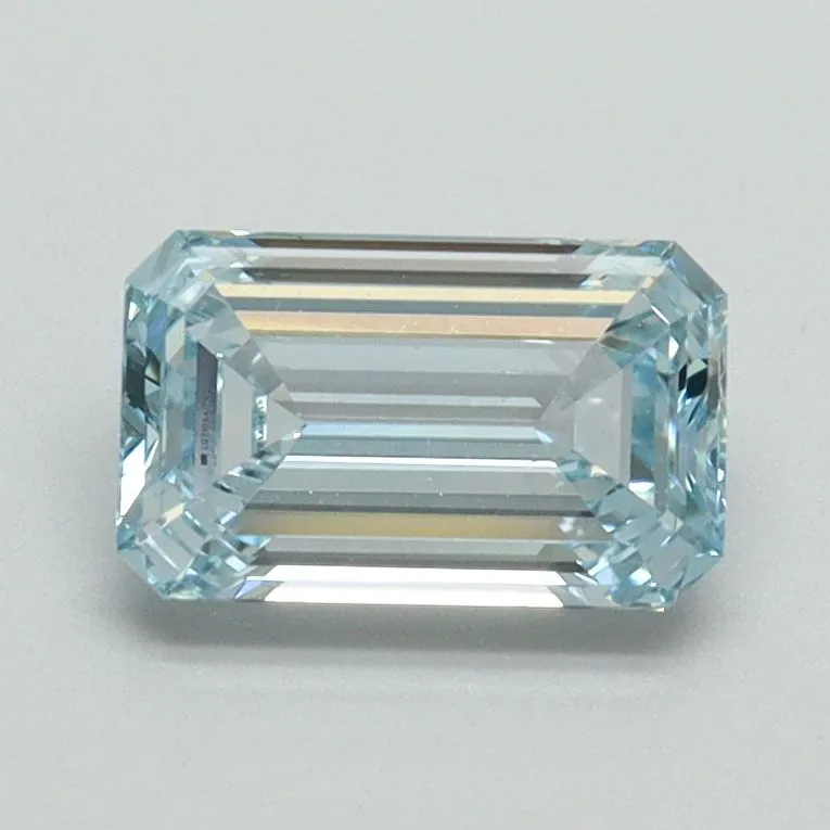 1.02ct EMERALD Fancy Intense Blue VVS2 Coloured Lab diamond