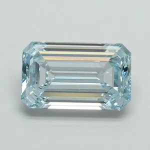 1.02ct EMERALD Fancy Intense Blue VVS2 Coloured Lab diamond