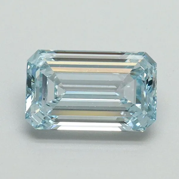 1.02ct EMERALD Fancy Intense Blue VVS2 Coloured Lab diamond