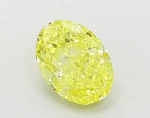 1ct OVAL Fancy Vivid Yellow VS1 Coloured Lab diamond