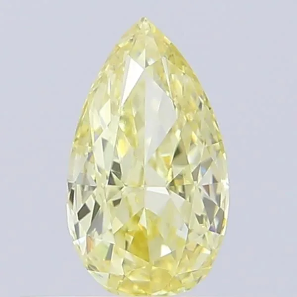 0.45ct PEAR Fancy Light Yellow VVS2 Coloured Lab diamond