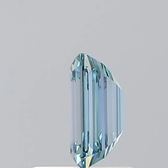 0.72ct EMERALD Fancy Vivid Blue VVS2 Coloured Lab diamond