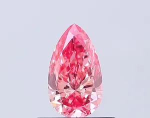 0.57ct PEAR Fancy Vivid Pink VVS2 Coloured Lab diamond