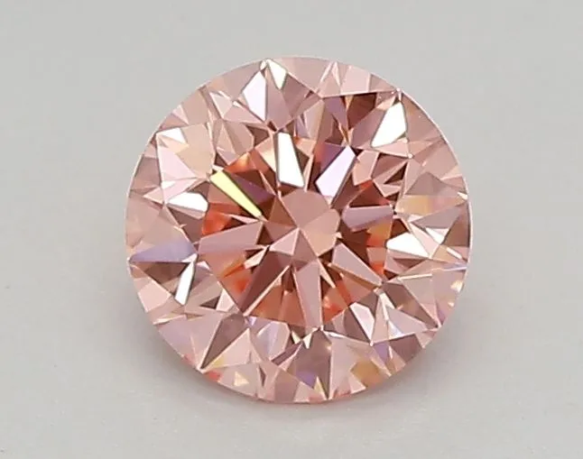 0.45ct ROUND Fancy Vivid Pink VVS2 Coloured Lab diamond
