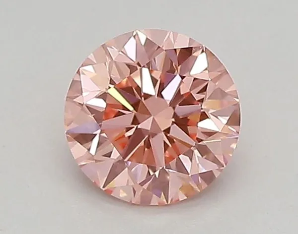 0.45ct ROUND Fancy Vivid Pink VVS2 Coloured Lab diamond